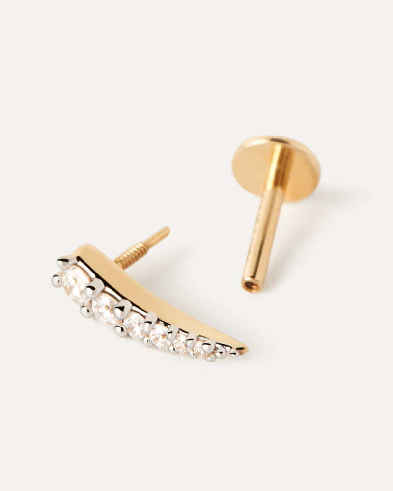 Diamonds and gold Glee single earring - 
  
    18K Gold
  
