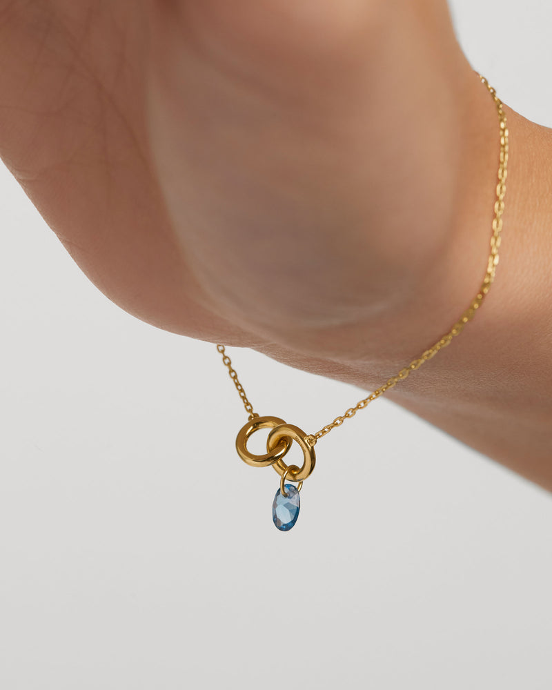 Pulsera Lily Azul - 
  
    Plata de Ley / Baño de Oro 18K
  
