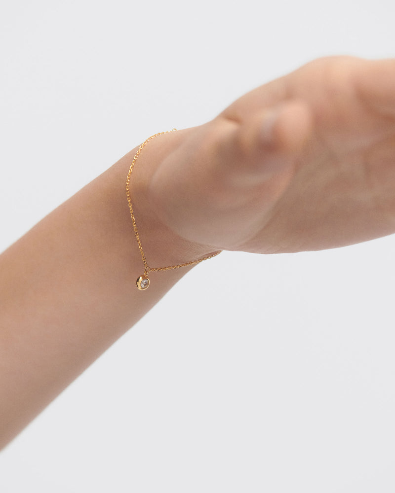 Pulsera solitario Sand - 
  
    Plata de Ley / Baño de Oro 18K
  
