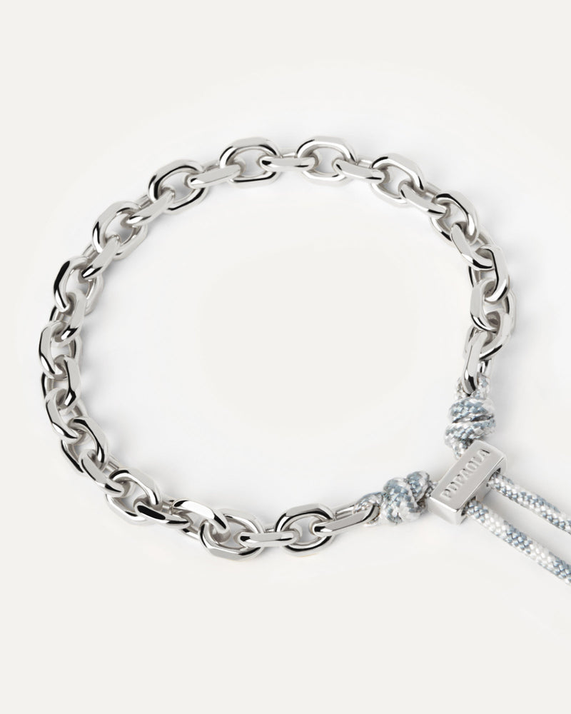 Sky Essential Rope and Chain Bracelet - 
  
    Brass / Rhodium silver plating
  
