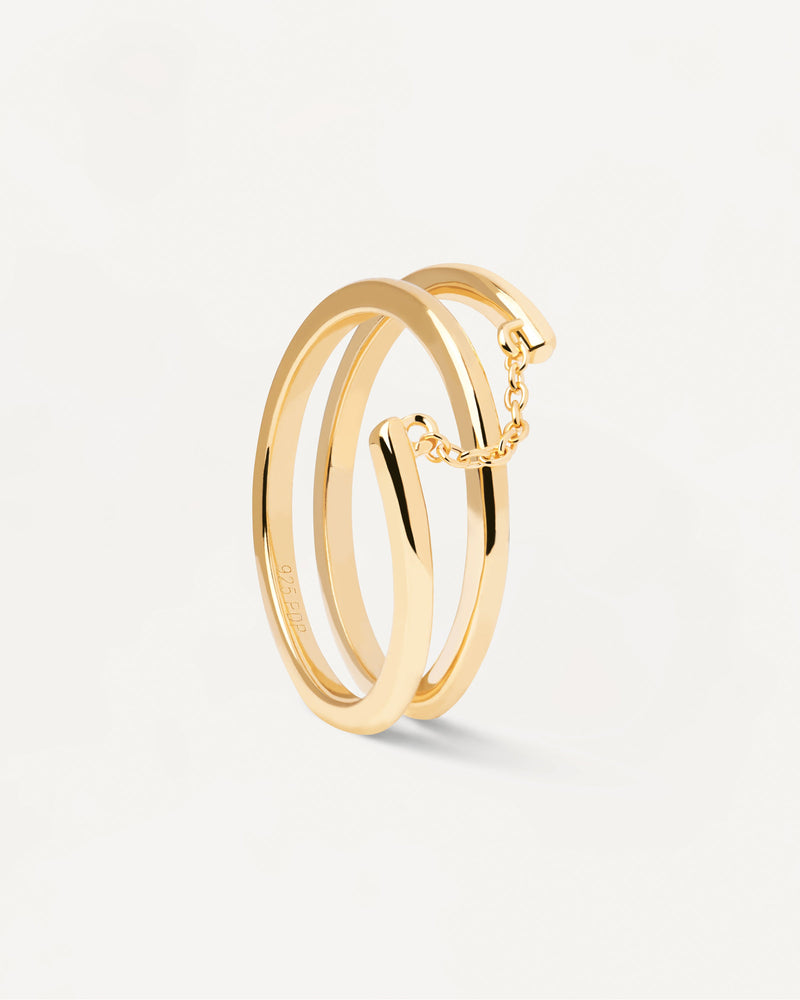 Giro Ring - 
  
    Sterling Silver / 18K Gold plating
  
