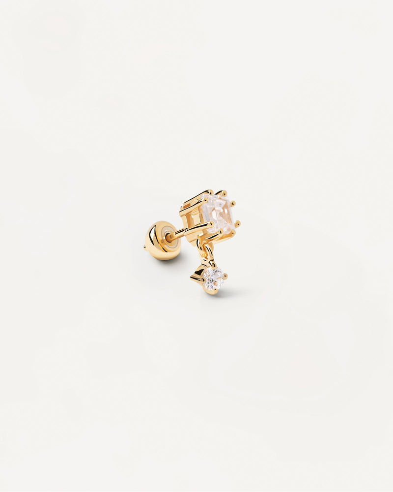 Eli Single Earring - 
  
    Sterling Silver / 18K Gold plating
  
