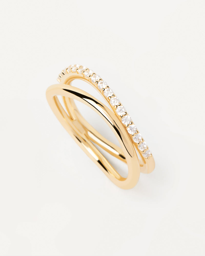 Anillo Twister - 
  
    Plata de Ley / Baño de Oro 18K
  
