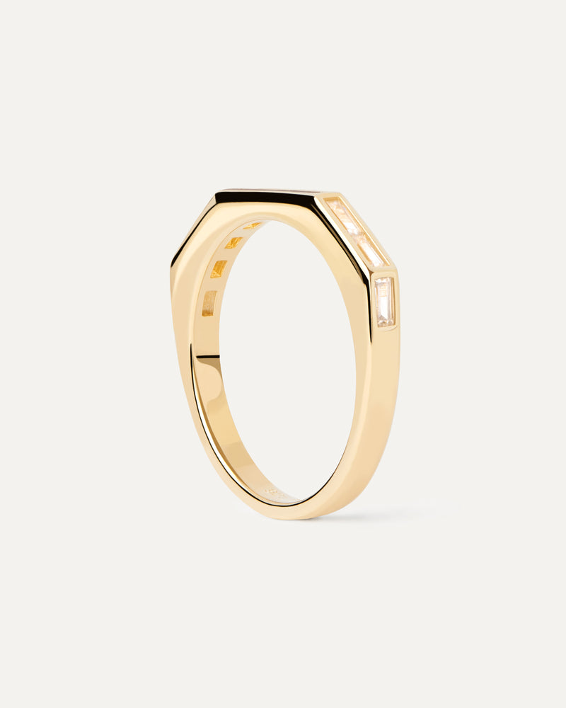 Anillo Bari - 
  
    Plata de Ley / Baño de Oro 18K
  
