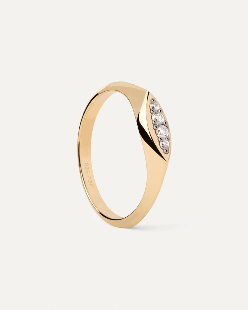 Gala Stamp Ring - 
  
    Sterling Silver / 18K Gold plating
  
