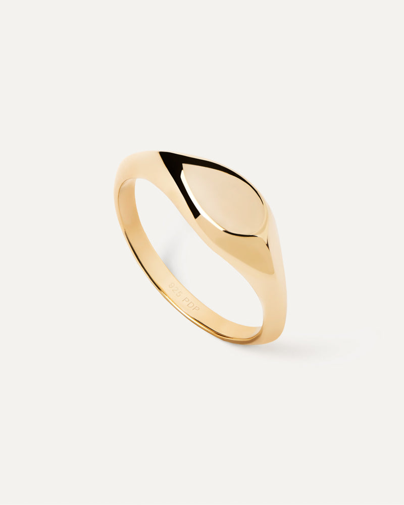 Devi Stamp Ring - 
  
    Sterling Silver / 18K Gold plating
  
