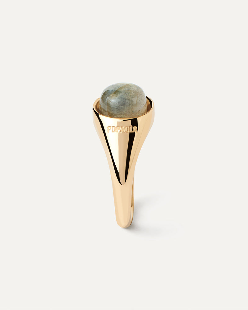 Labradorite Moon Ring - 
  
    Sterling Silver / 18K Gold plating
  
