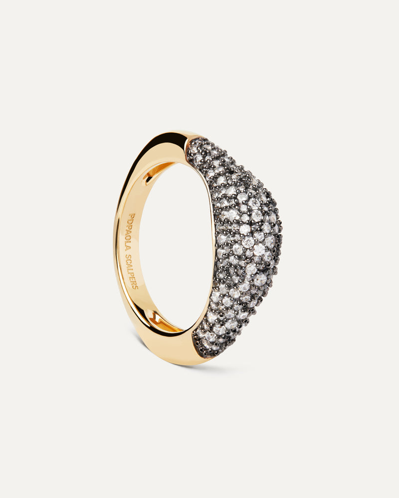 Anillo Pavé Duna - 
  
    Plata de Ley / Baño de Oro 18K
  
