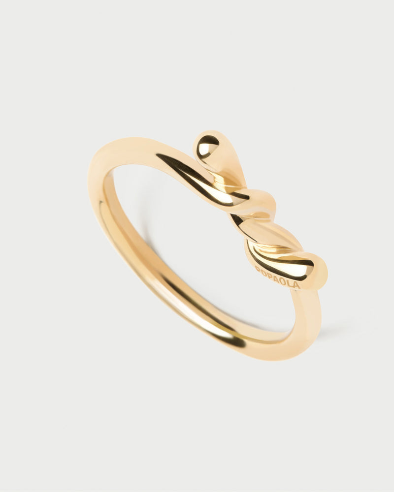 Anillo Twist - 
  
    Plata de Ley / Baño de Oro 18K
  
