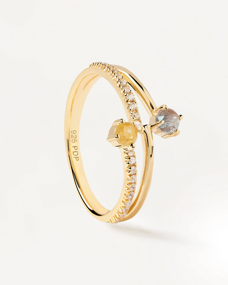 Anello Patio - 
  
    Argento sterling / Placcatura in Oro 18K
  
