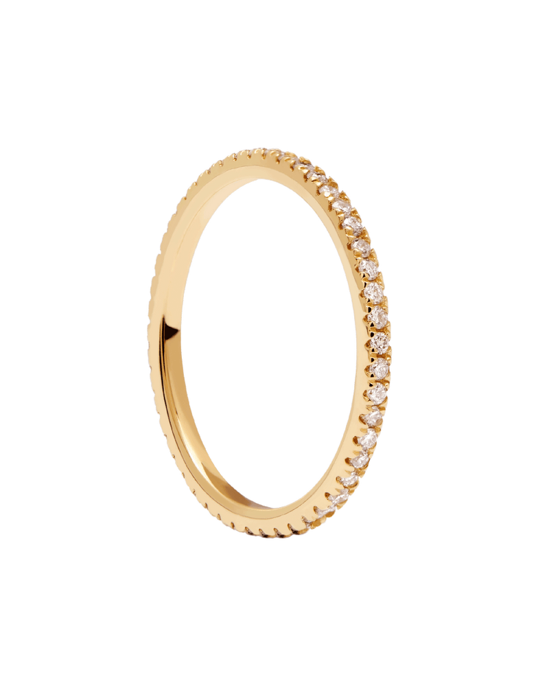 Diamonds and gold Eternity Mini Ring - 
  
    18K Gold
  
