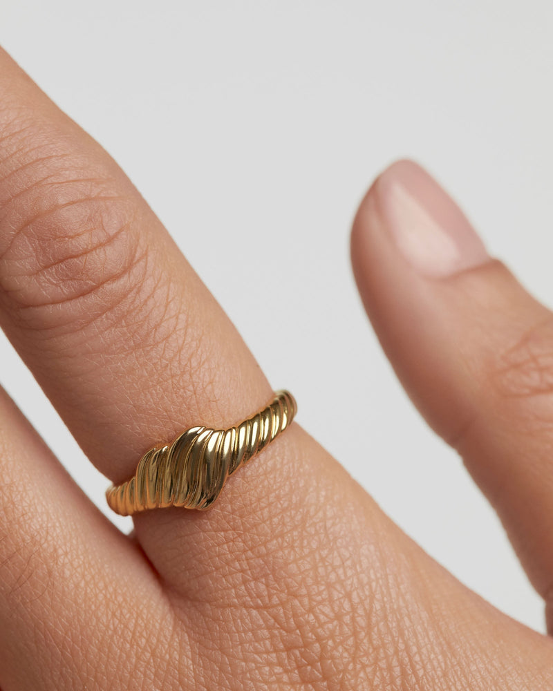 Gold Love Stamp Ring - 
  
    18K Gold
  
