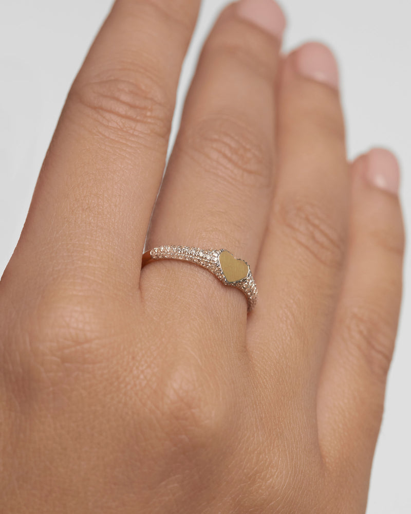 Heart Siegelring aus Gold Mit Diamanten - 
  
    18 kt Gold
  
