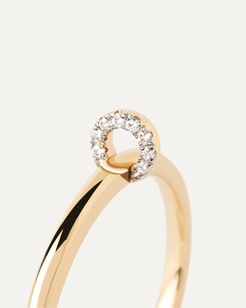 Anello in diamanti e oro Loop - 
  
    Oro 18K
  
