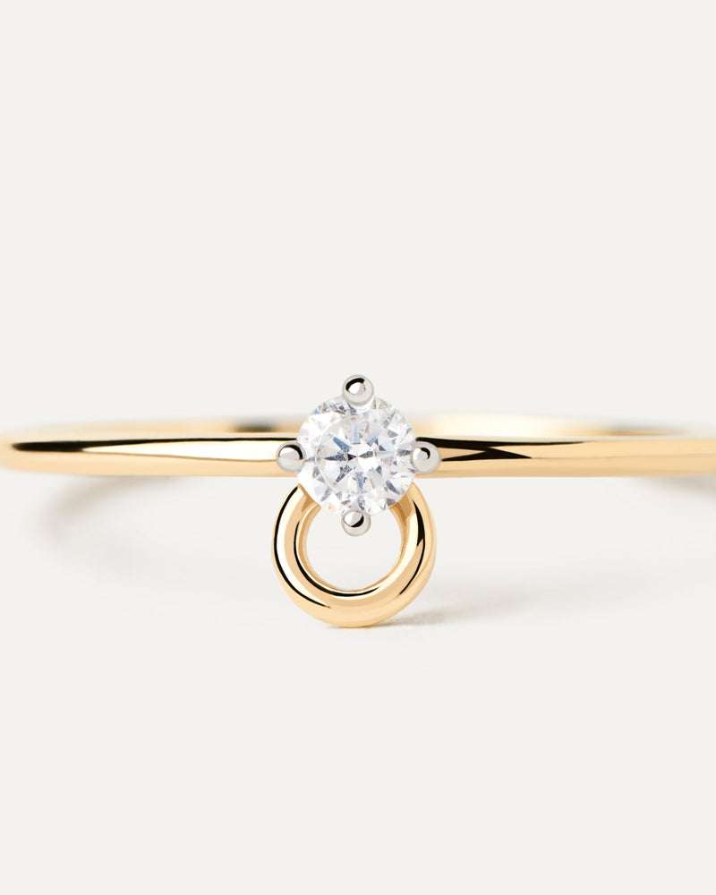 Diamond And Gold Ari Solitary Ring - 
  
    18K Gold
  
