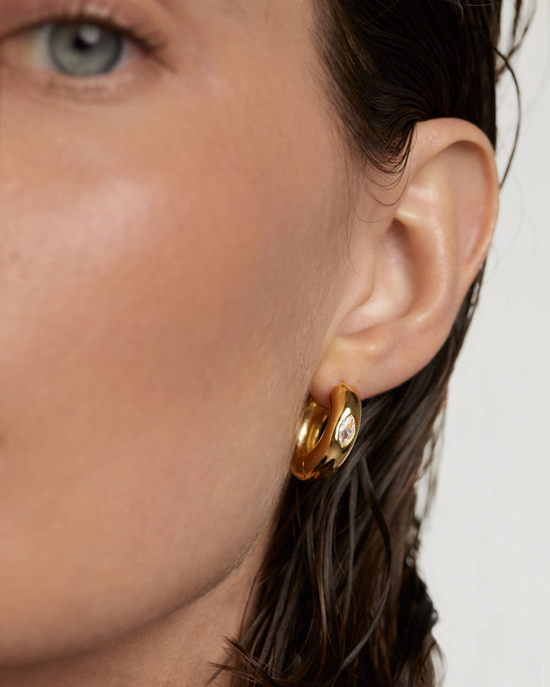 Ura Hoop Earrings - 
  
    Sterling Silver / 18K Gold plating
  
