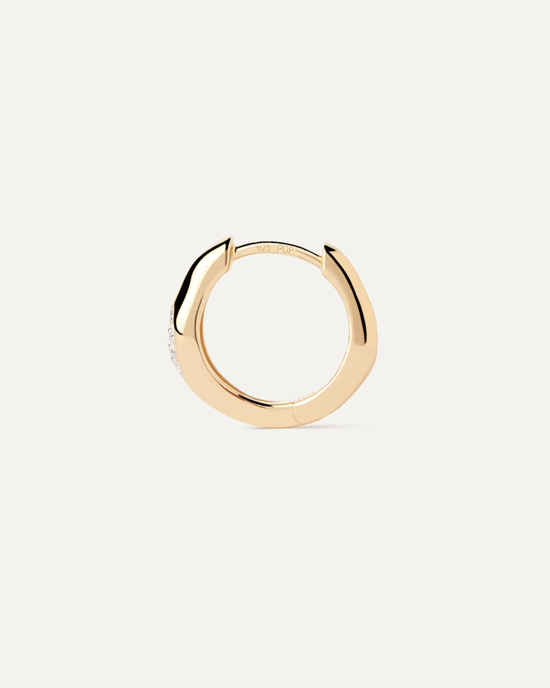 Orecchini a cerchio Onda - 
  
    Argento sterling / Placcatura in Oro 18K
  
