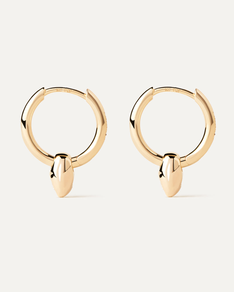 Delta hoops - 
  
    Sterling Silver / 18K Gold plating
  
