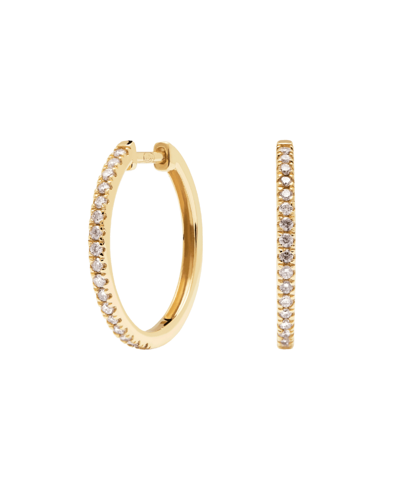 Diamonds and Gold Eternity Medium Hoops - 
  
    18K Gold
  
