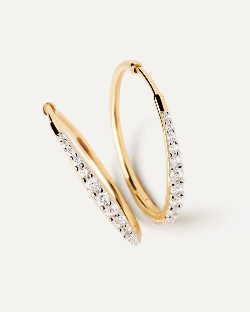 Diamonds And Gold Estella Hoops - 
  
    18K Gold
  
