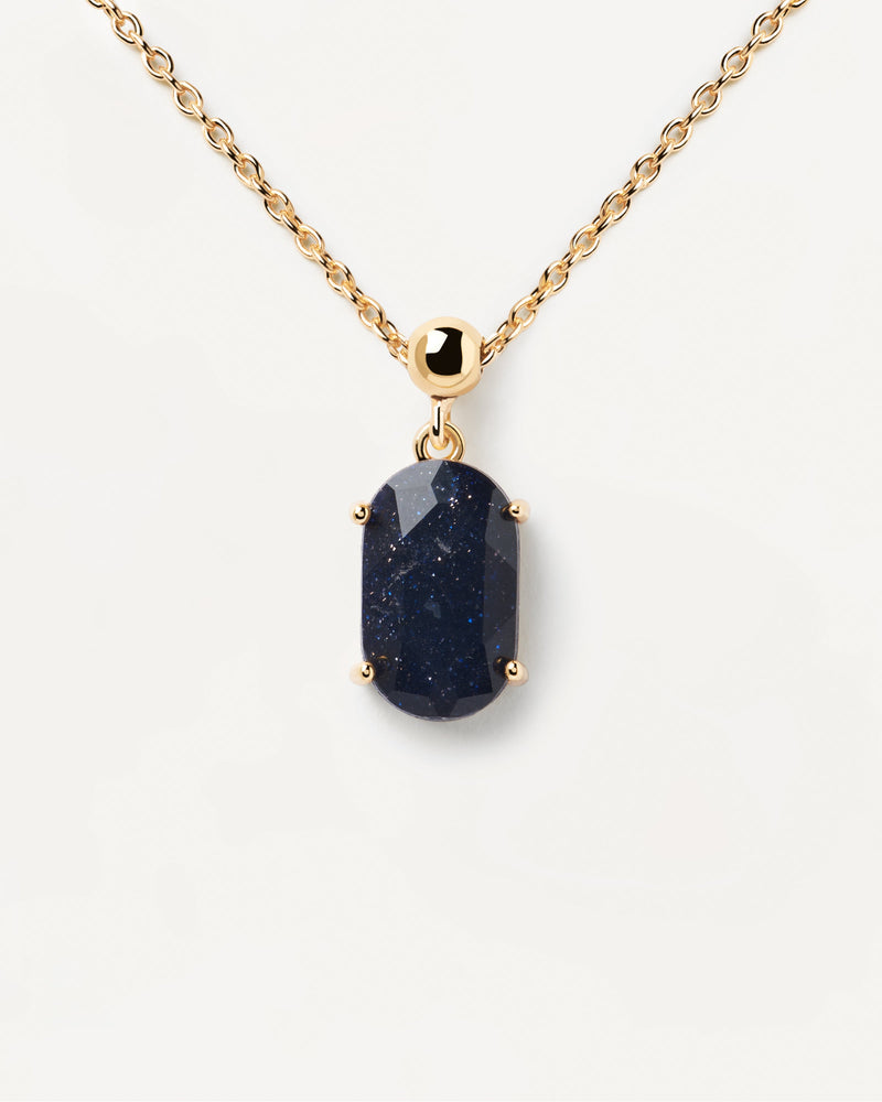 Blue Sandstone Luck Charm - 
  
    Sterling Silver / 18K Gold plating
  
