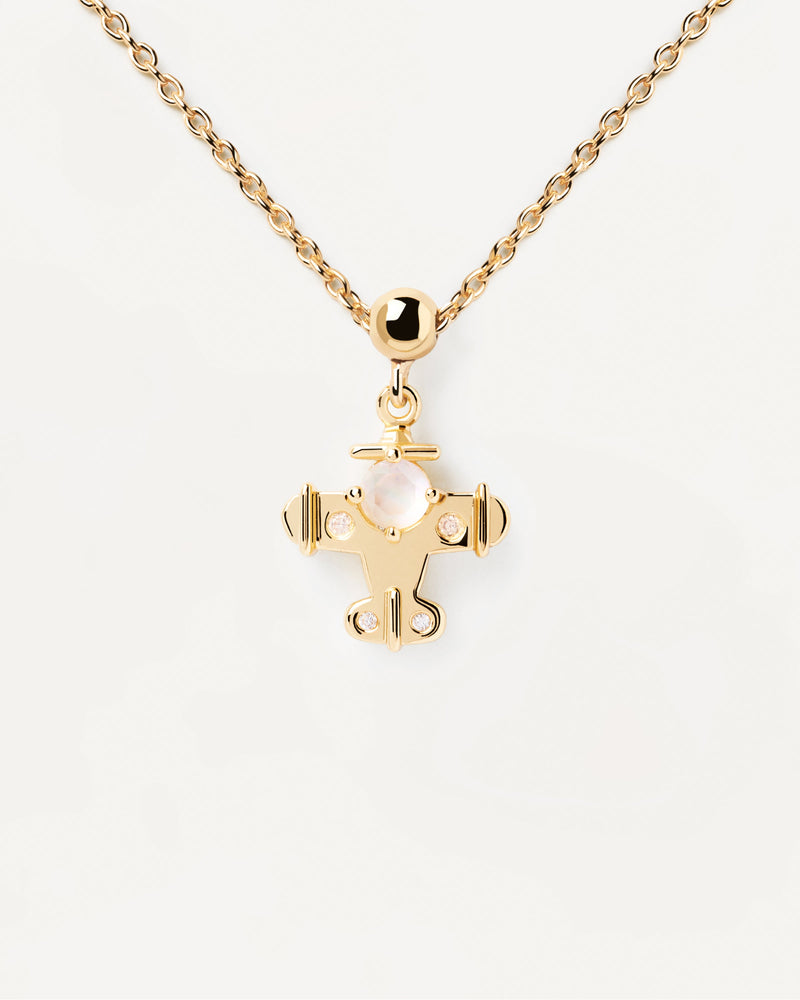 Charm Aeroplano - 
  
    Argento sterling / Placcatura in Oro 18K
  
