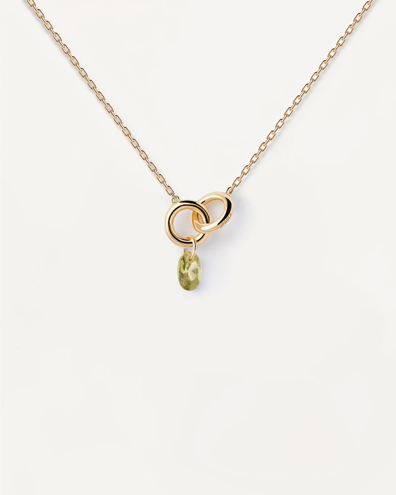 Collana Lily verde - 
  
    Argento sterling / Placcatura in Oro 18K
  
