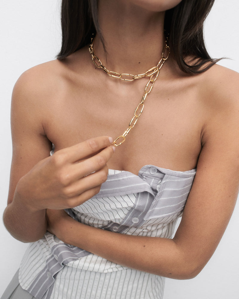 Loop chain necklace - 
  
    Brass / 18K Gold plating
  
