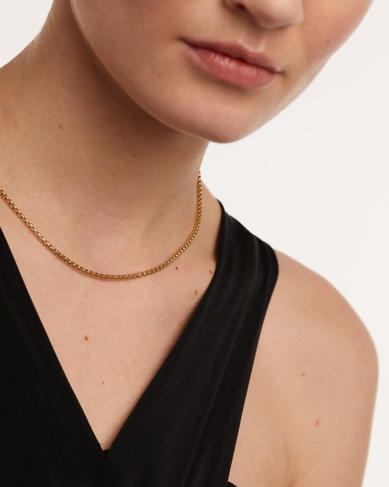 Gold Box Chain Necklace - 
  
    18K Gold
  
