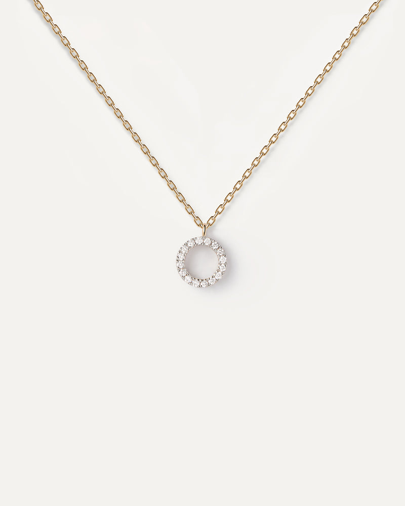 Diamonds and gold Circle necklace - 
  
    18K Gold
  
