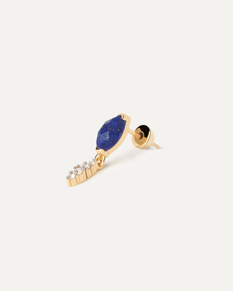 Boucle D'Oreille Individuelle Lapis-Lazuli Ginger - 
  
    Argent massif / Placage Or 18 Ct
  
