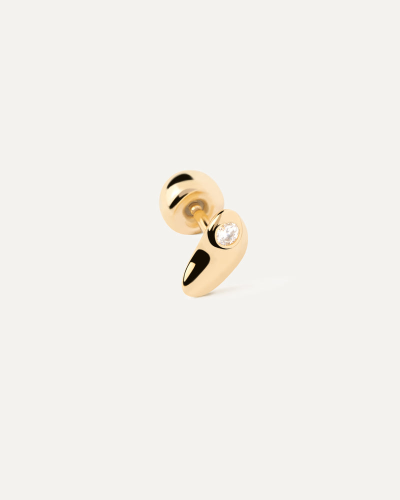 Delta single stud earring - 
  
    Sterling Silver / 18K Gold plating
  
