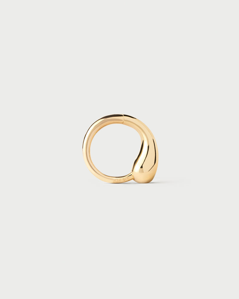 Orecchino a cerchio singolo Loop - 
  
    Argento sterling / Placcatura in Oro 18K
  
