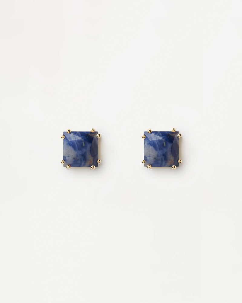 Suki Sodalite Single Earring - 
  
    Sterling Silver / 18K Gold plating
  
