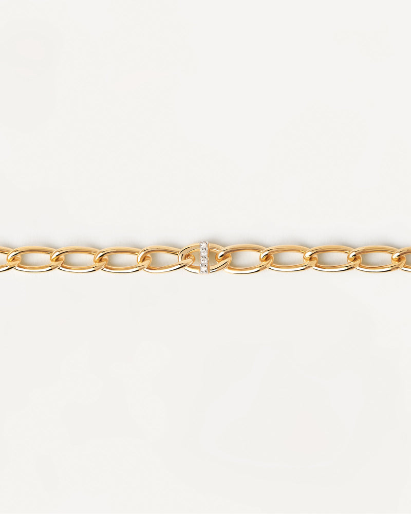 Bracciale A Catena Lettera I - 
  
    Argento sterling / Placcatura in Oro 18K
  
