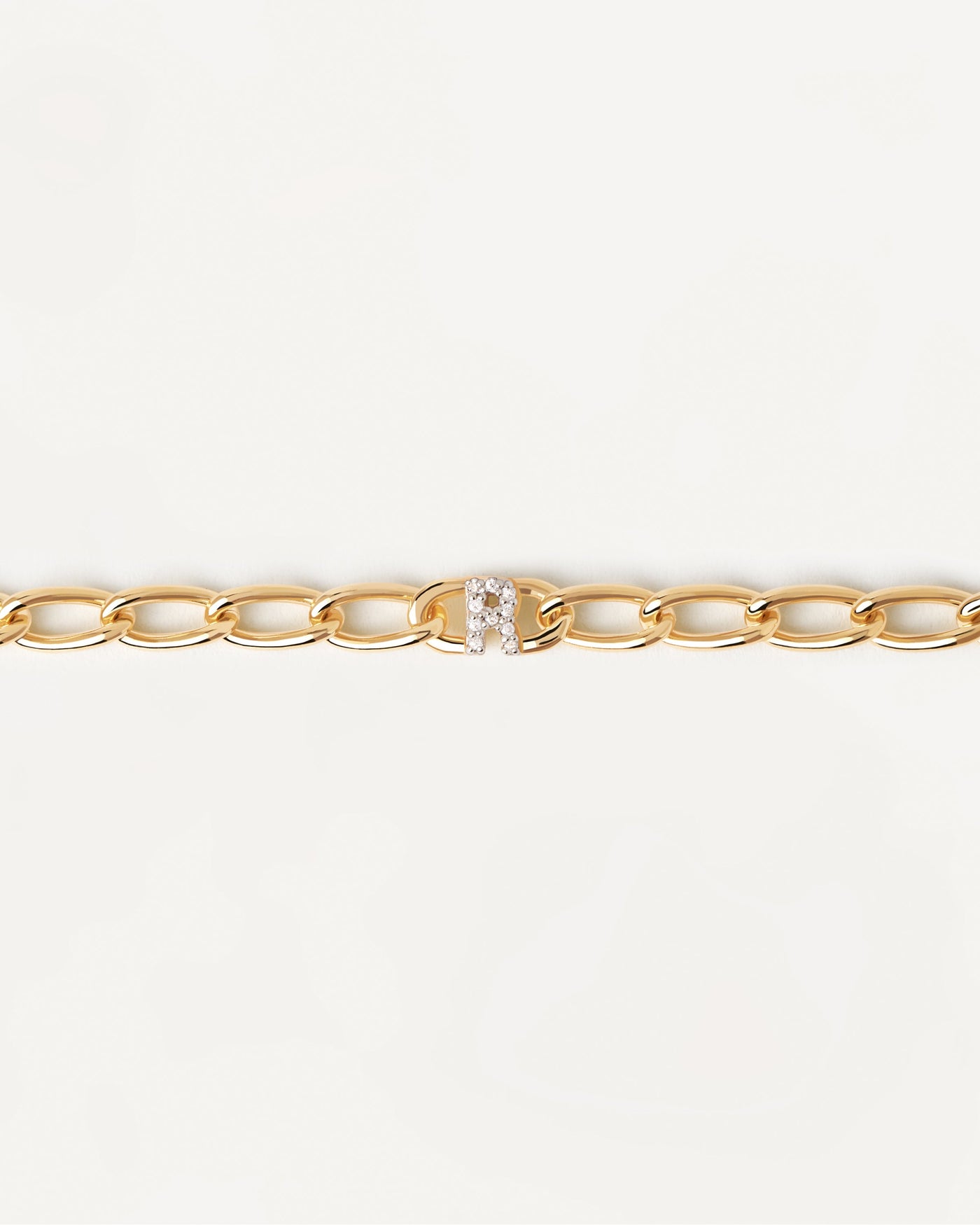 Initial Bracelet R / 18K Gold Plated