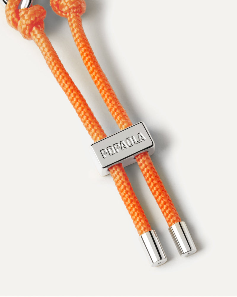 Pulsera Cordón y Cadena Tangerine Essential - 
  
    Latón / Baño de rodio en plata
  
