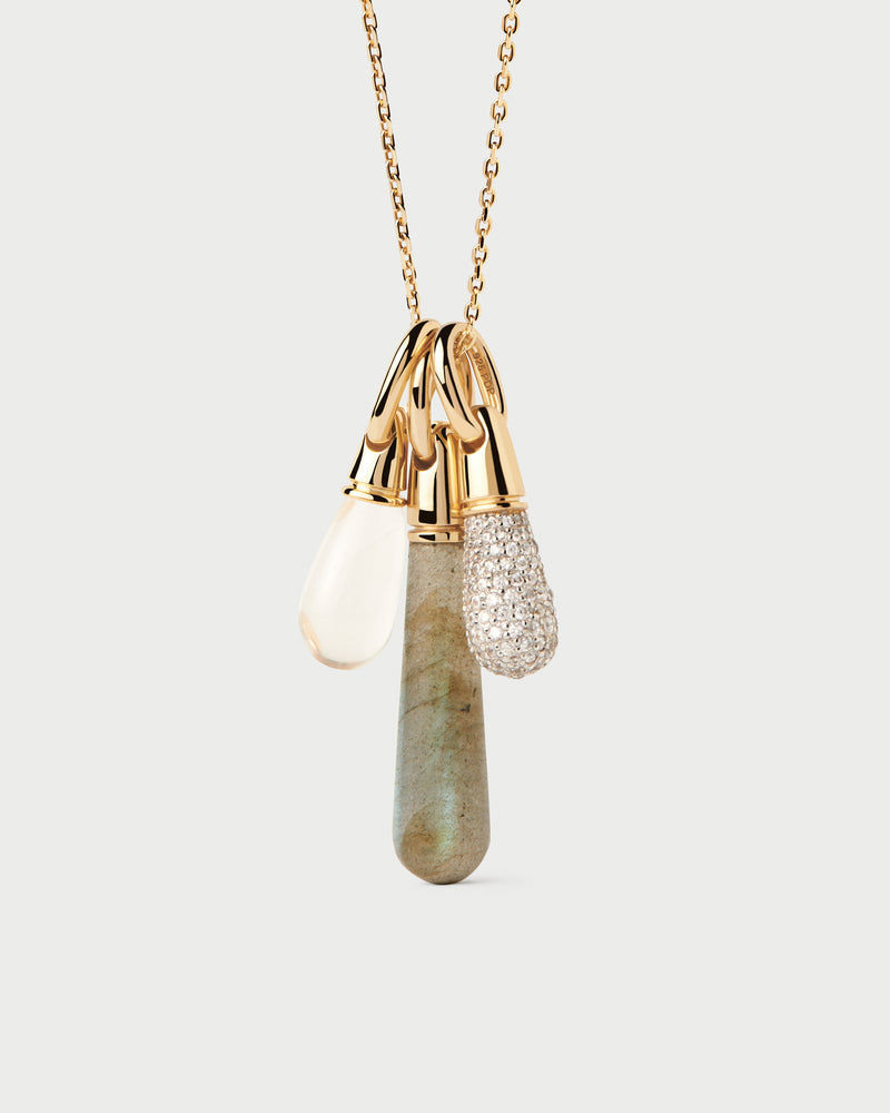 Rock crystal Drop pendant - 
  
    Sterling Silver / 18K Gold plating
  
