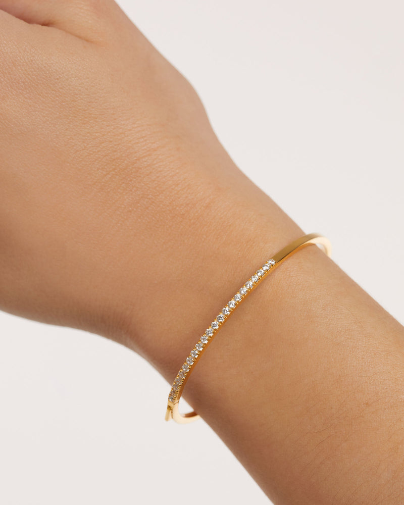 April Bangle - 
  
    Sterling Silver / 18K Gold plating
  
