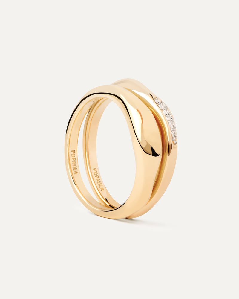 Onda ring set - 
  
    Sterling Silver / 18K Gold plating
  
