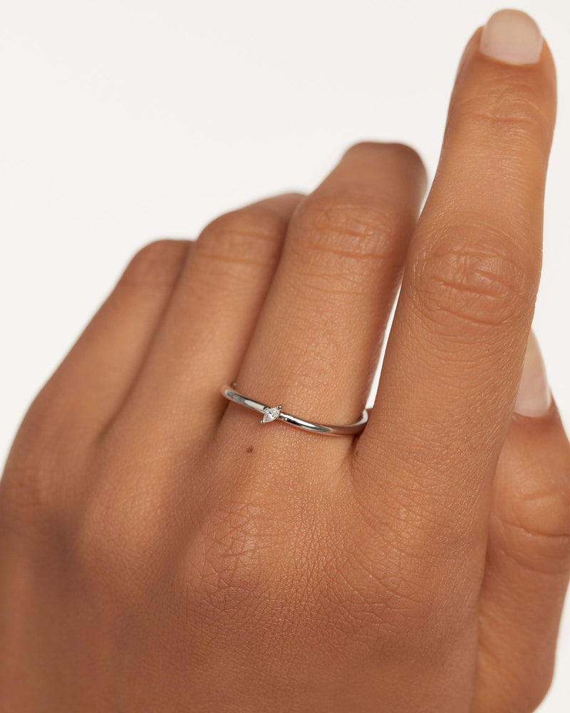 Bague en Argent Leaf - 
  
    Argent massif
  
