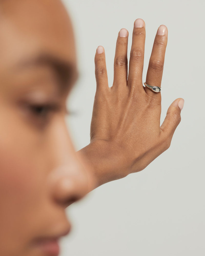 Bague Chevalière En Argent Devi - 
  
    Argent massif
  
