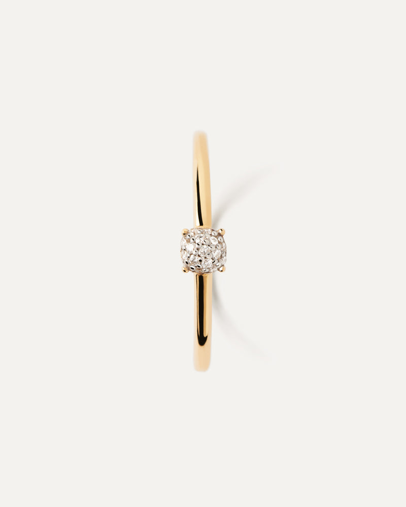 Diamonds and gold Dona solitary ring - 
  
    18K Gold
  
