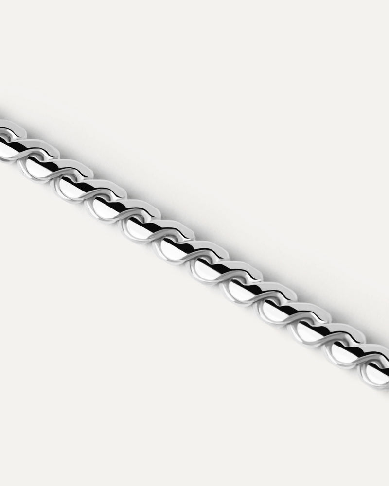 Large Serpentine Silver Chain Necklace - 
  
    Sterling Silver
  
