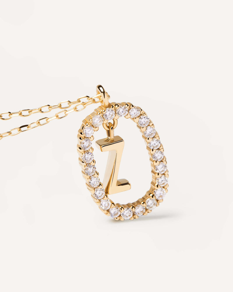 Diamonds and Gold Letter Z Necklace - 
  
    18K Gold
  
