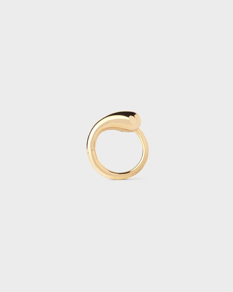 Orecchino a cerchio singolo Loop - 
  
    Argento sterling / Placcatura in Oro 18K
  
