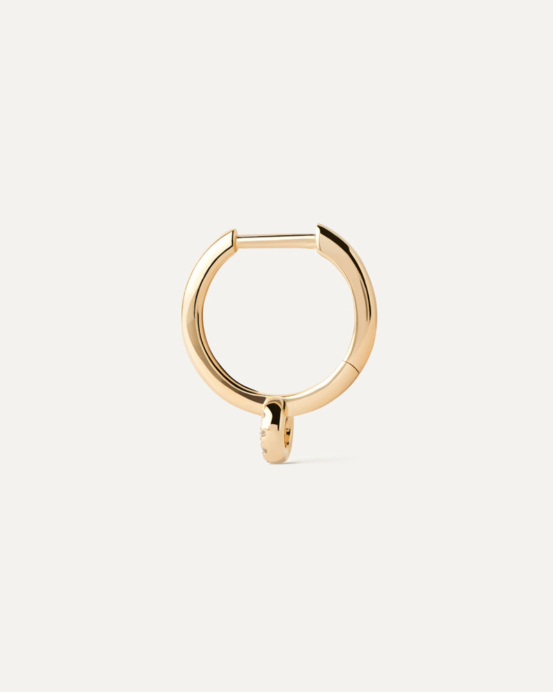 Diamonds and gold Loop single hoop - 
  
    18K Gold
  
