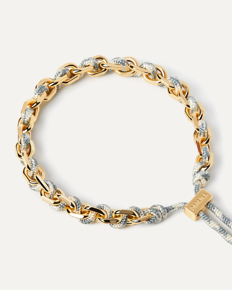 Bracciale Catena e Corda Sky - 
  
    Ottone / Placcatura in Oro 18K
  
