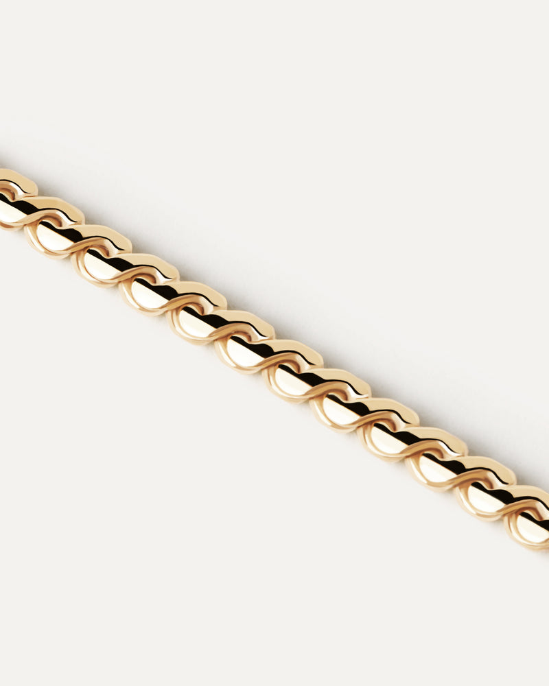 Pulsera Cadena Serpentine - 
  
    Plata de Ley / Baño de Oro 18K
  
