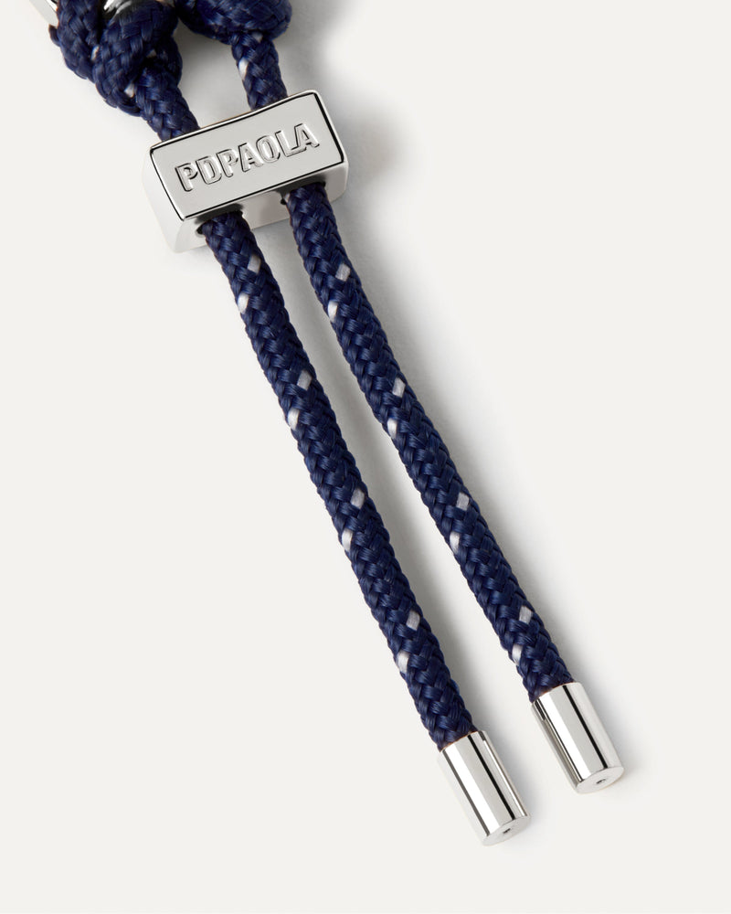 Bracciale Catena e Corda Midnight Essential - 
  
    Ottone / Placcatura in argento rodiato
  
